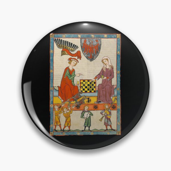 Item preview, Chess Game 14th Century Codex Manesse designed and sold by Cat Lady Designs.