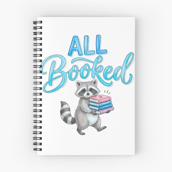 Item preview, All Booked Cute Raccoon Carrying Books Funny Bookworm Pun designed and sold by TeeUp2.