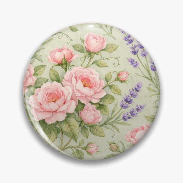 Item preview, Watercolor Pink Roses and Lavender Floral Pattern designed and sold by Owcomm.