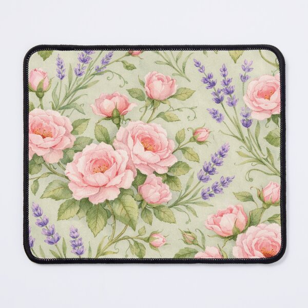 Item preview, Watercolor Pink Roses and Lavender Floral Pattern designed and sold by Owcomm.