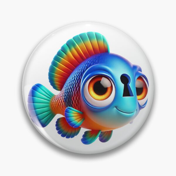 Item preview, Adorable Keyhole Cichlid Fish designed and sold by Sillytoe.
