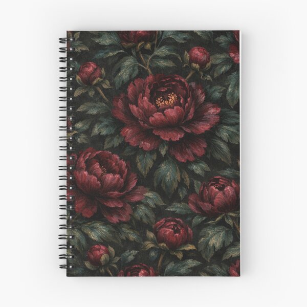 Item preview, Dark Moody Burgundy Peonies Floral Pattern designed and sold by Owcomm.
