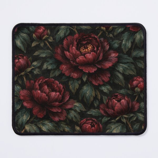 Item preview, Dark Moody Burgundy Peonies Floral Pattern designed and sold by Owcomm.