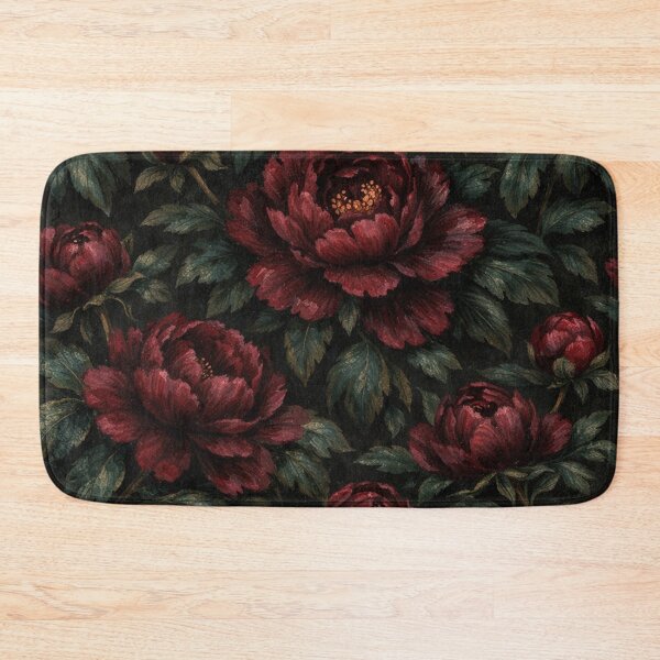 Item preview, Dark Moody Burgundy Peonies Floral Pattern designed and sold by Owcomm.