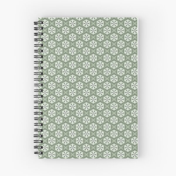 Item preview, Boho Hexagon Mandala Pattern in Green and White designed and sold by Artistestella.