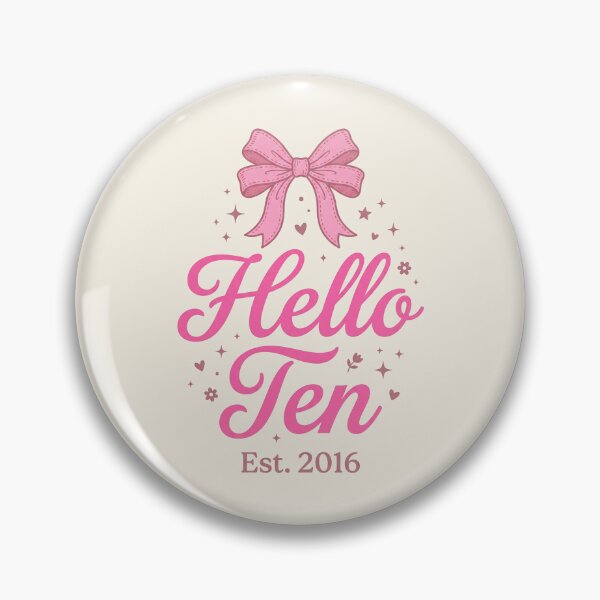 Item preview, Hello Ten Est 2016 Coquette Bow 10th Birthday Girl 2 designed and sold by ChinkyCat Official.