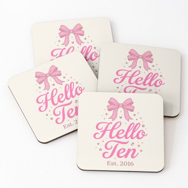 Item preview, Hello Ten Est 2016 Coquette Bow 10th Birthday Girl 2 designed and sold by ChinkyCat Official.