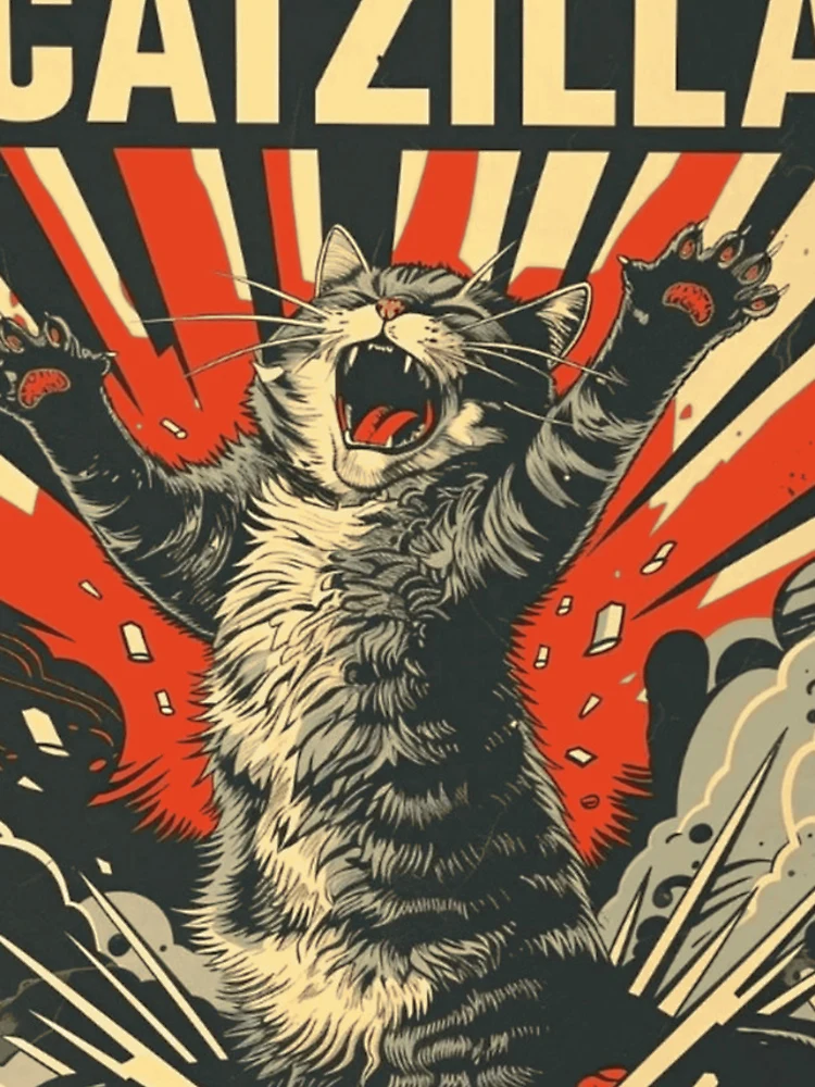 Thumbnail 4 of 4, iPhone Case, Catzilla Rampage designed and sold by NeonFurLab.