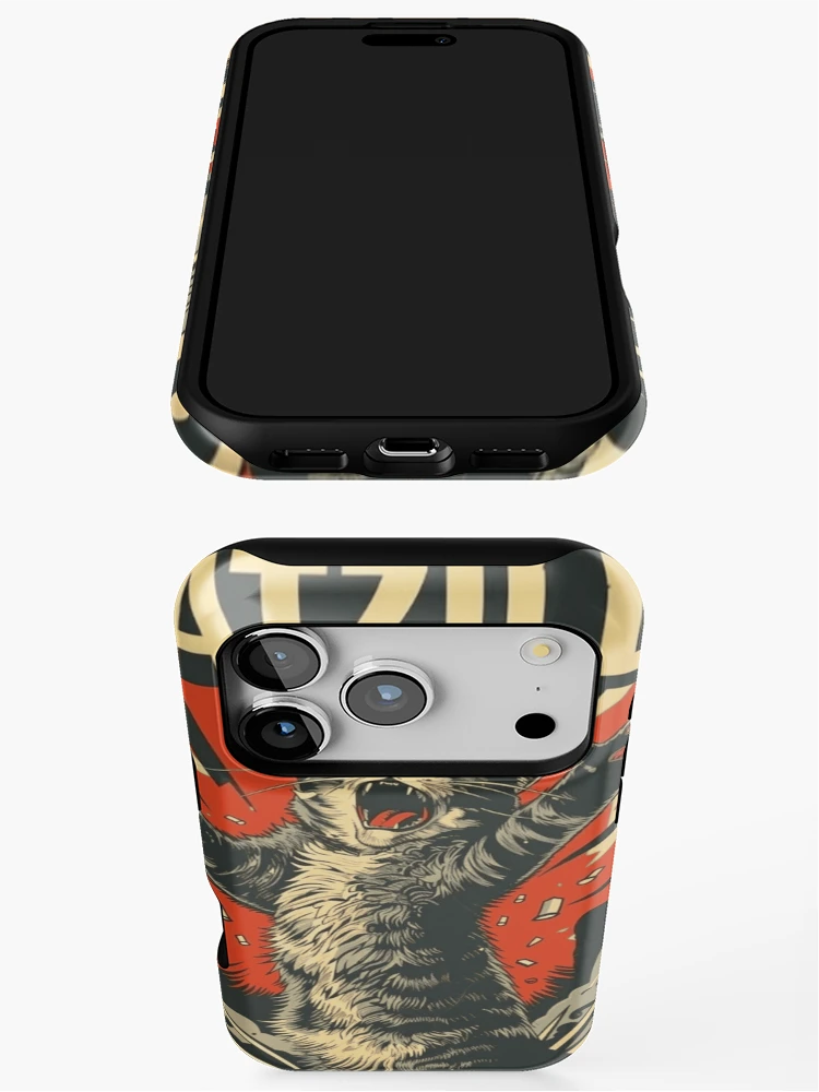 Thumbnail 3 of 4, iPhone Case, Catzilla Rampage designed and sold by NeonFurLab.