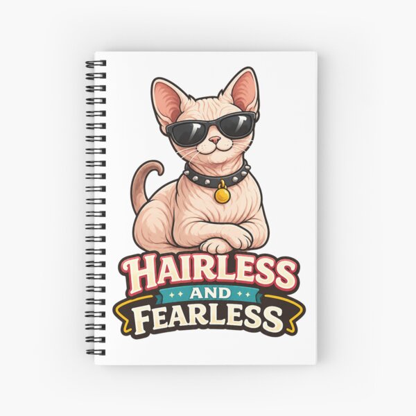Item preview, Hairless and Fearless – Funny Sphynx Cat Lover Design designed and sold by EastEndTownie.