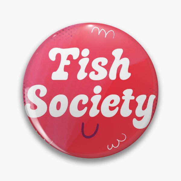 Item preview, Fish Society Badge designed and sold by yellowflowerhut.