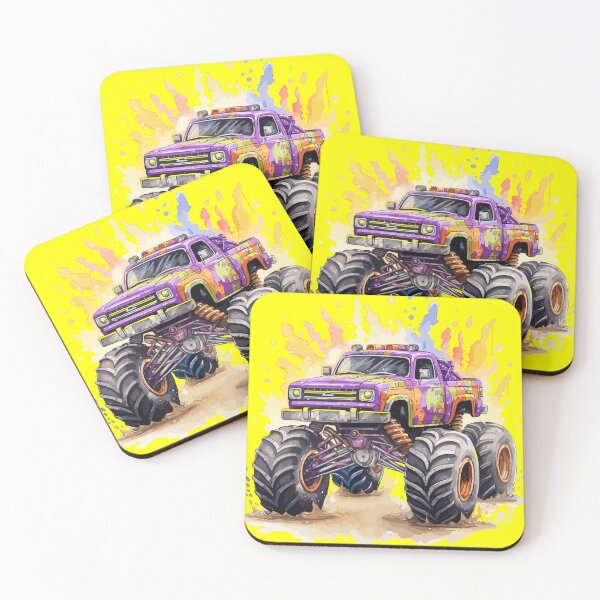 Item preview, Multicolour Monster Trucks designed and sold by Magenta Merch.