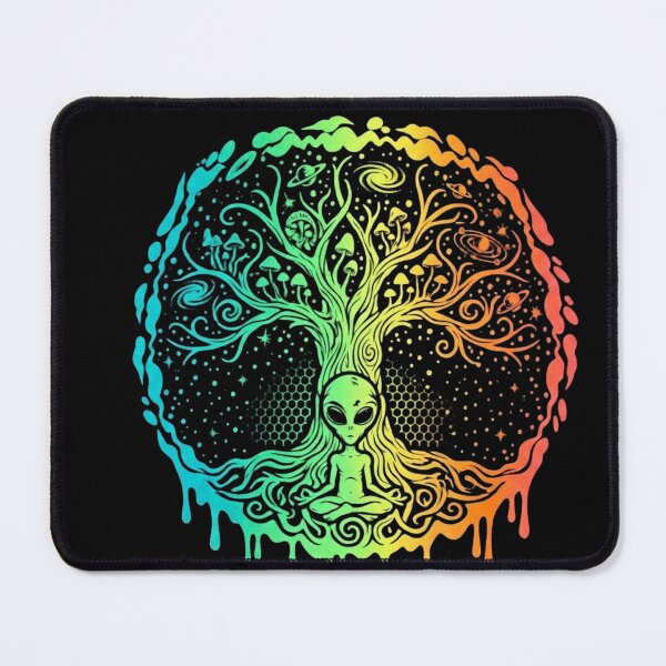 Item preview,  Cosmic Alien Tree of Life Rainbow Psychedelic Art designed and sold by Articora.