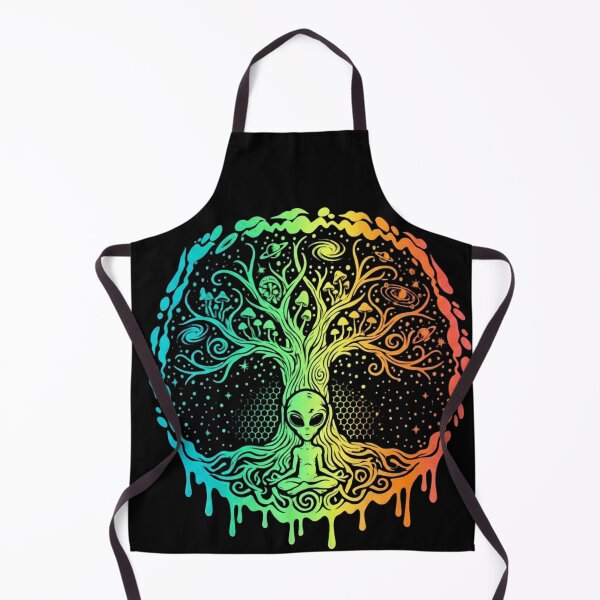 Item preview, Cosmic Alien Tree of Life Rainbow Psychedelic Art designed and sold by Articora.