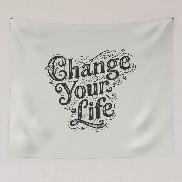 Item preview, Change Your Life - Black on White designed and sold by LisaMise.