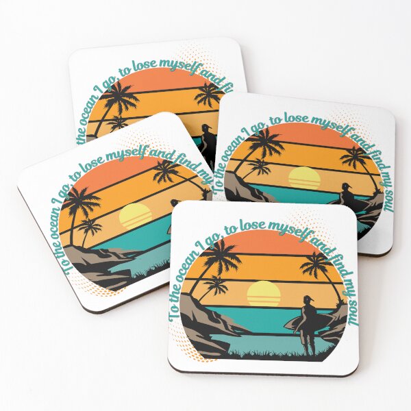 Item preview, To the Ocean I Go Sunset Surfer — Retro Beach Quote T-Shirt designed and sold by DonnaRaine.
