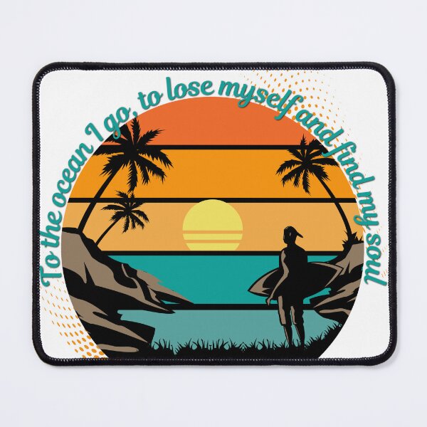 Item preview, To the Ocean I Go Sunset Surfer — Retro Beach Quote T-Shirt designed and sold by DonnaRaine.
