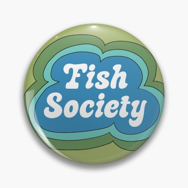 Item preview, Fish Society (Blue on Green) designed and sold by yellowflowerhut.