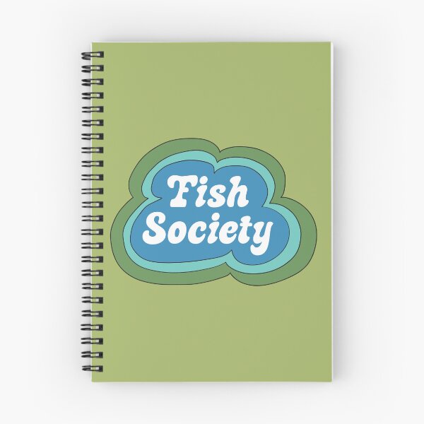 Item preview, Fish Society (Blue on Green) designed and sold by yellowflowerhut.