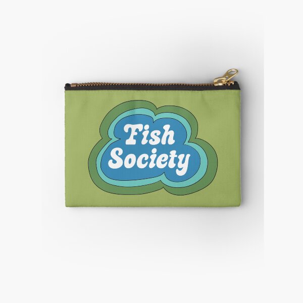 Item preview, Fish Society (Blue on Green) designed and sold by yellowflowerhut.