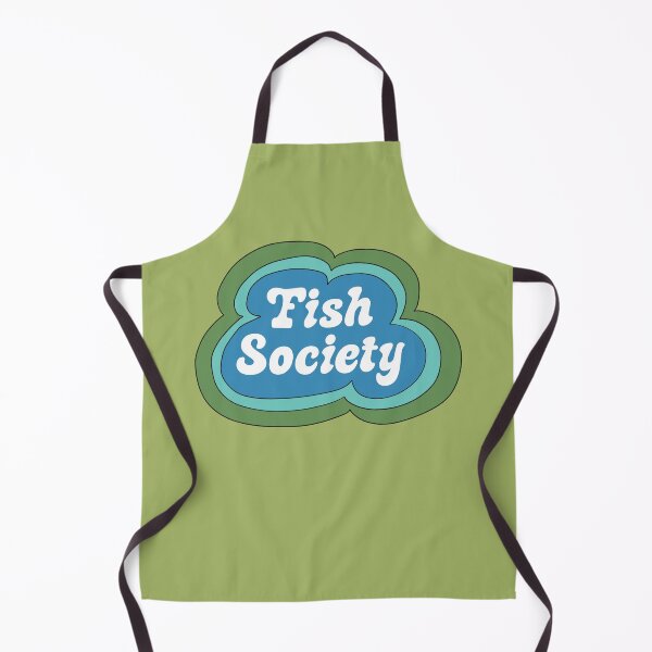 Item preview, Fish Society (Blue on Green) designed and sold by yellowflowerhut.