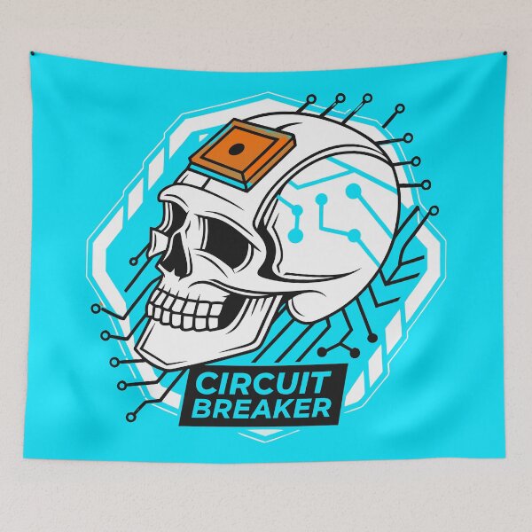 Item preview, Circuit Breaker Skull Tech Art designed and sold by xmoudx.