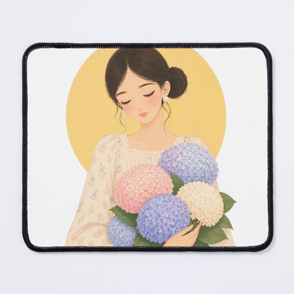 Item preview, Hydrangea Dreams | Soft Floral Girl Illustration designed and sold by ravuh.
