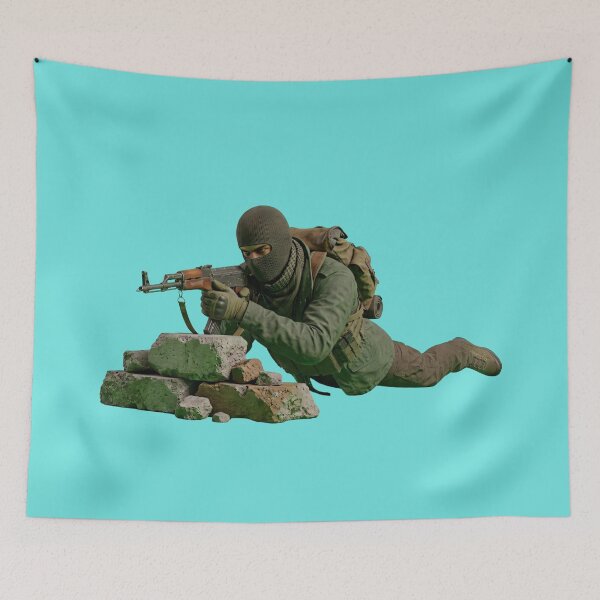 Item preview, Tactical Soldier with Assault Rifle Vector designed and sold by Utopian-Magic.