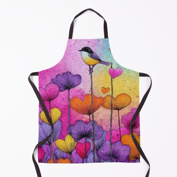 Item preview, Vibrant watercolor flower and bird art designed and sold by dcrc.