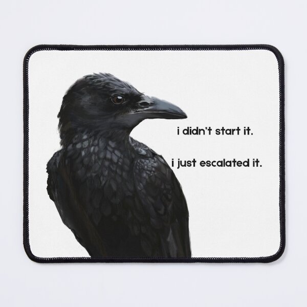 Item preview, Crow doesn't care. designed and sold by Obstinate Birds.