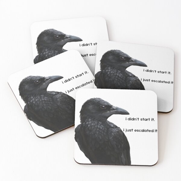 Item preview,  Crow doesn't care.  designed and sold by Obstinate Birds.