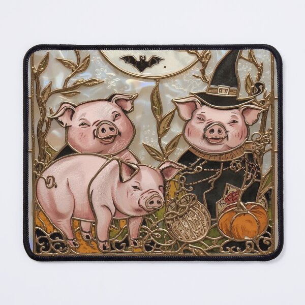 Item preview, Halloween Piggies Stained Glass Magic designed and sold by BriSher.