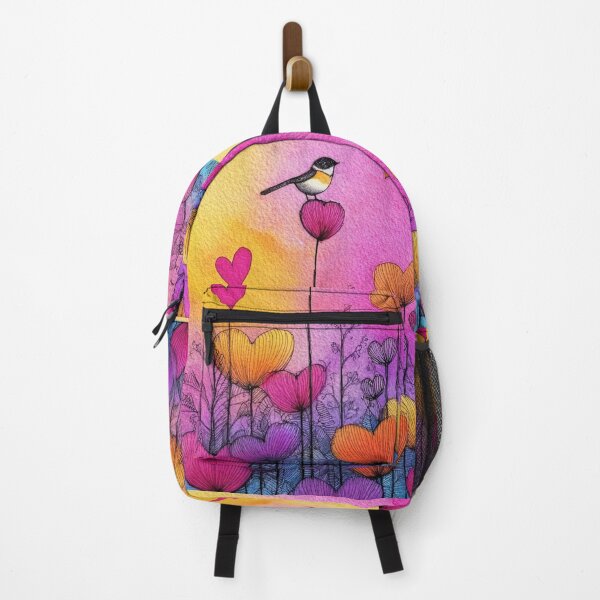 Item preview, Vibrant watercolor flower and bird art designed and sold by dcrc.