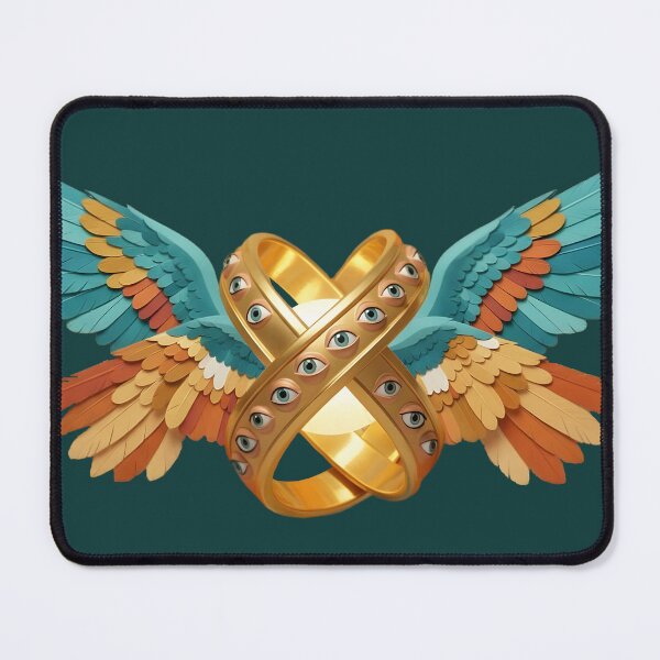 Item preview, Winged Infinity Gold Feather Emblem designed and sold by TheUnveiledEye.