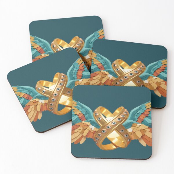Item preview, Winged Infinity Gold Feather Emblem designed and sold by TheUnveiledEye.