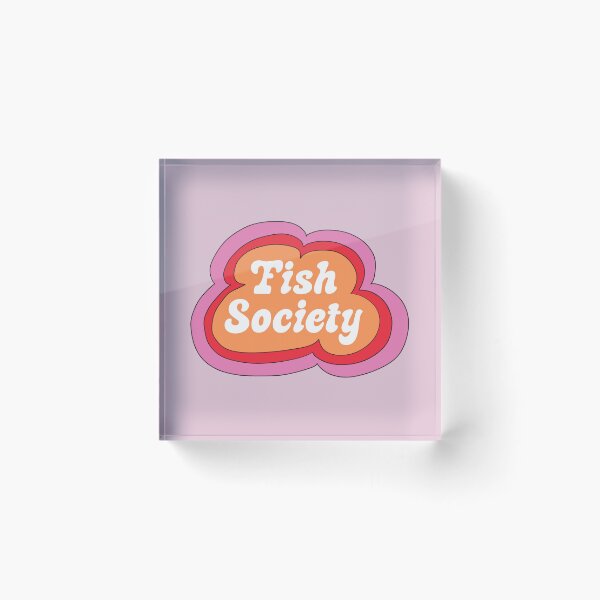 Item preview, Fish Society (Orange on Purple) designed and sold by yellowflowerhut.