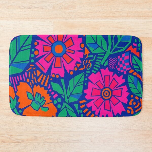 Item preview, Vibrant Neon Floral Pattern Geometric Bloomed Flowers designed and sold by Owcomm.
