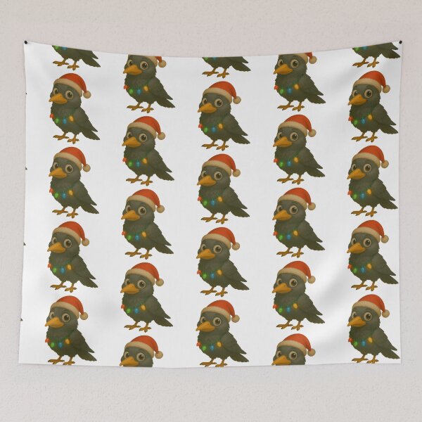 Item preview, Christmas Jackdaw Crow designed and sold by Sillytoe.