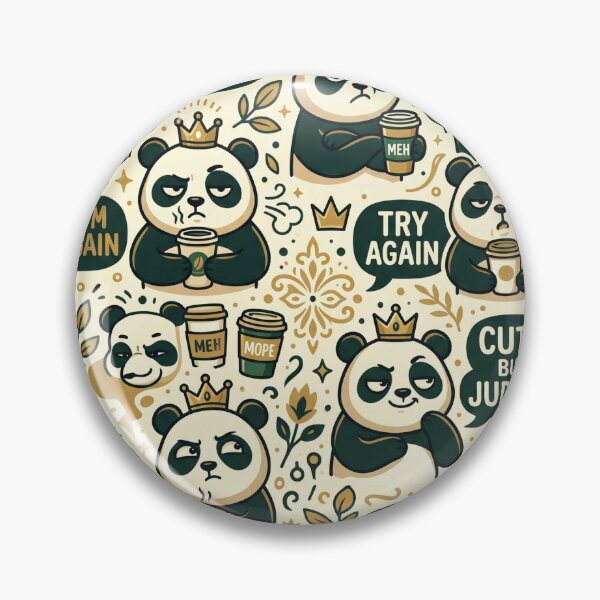 Item preview, Cute Panda Pattern Seamless Black and White Animal Design designed and sold by Rovano.