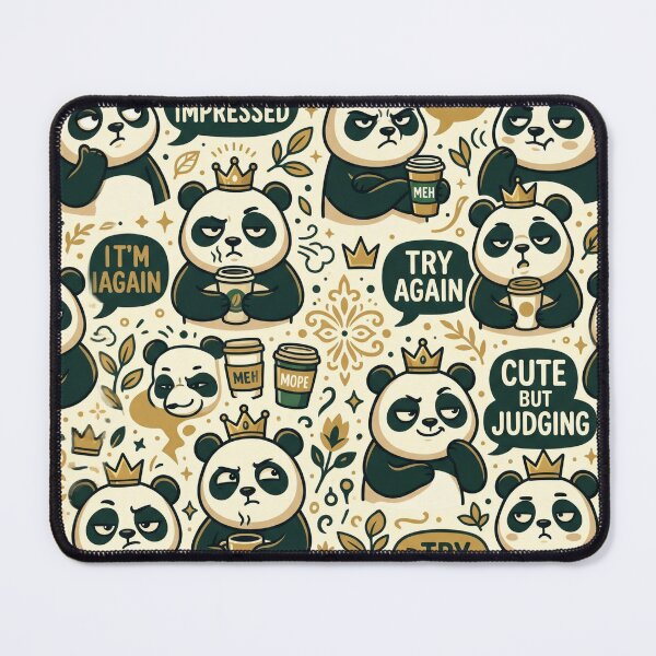 Item preview, Cute Panda Pattern Seamless Black and White Animal Design designed and sold by Rovano.
