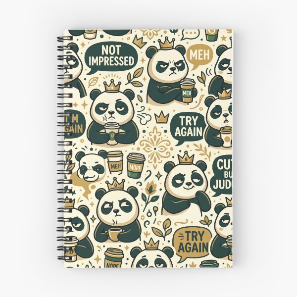 Item preview, Cute Panda Pattern Seamless Black and White Animal Design designed and sold by Rovano.