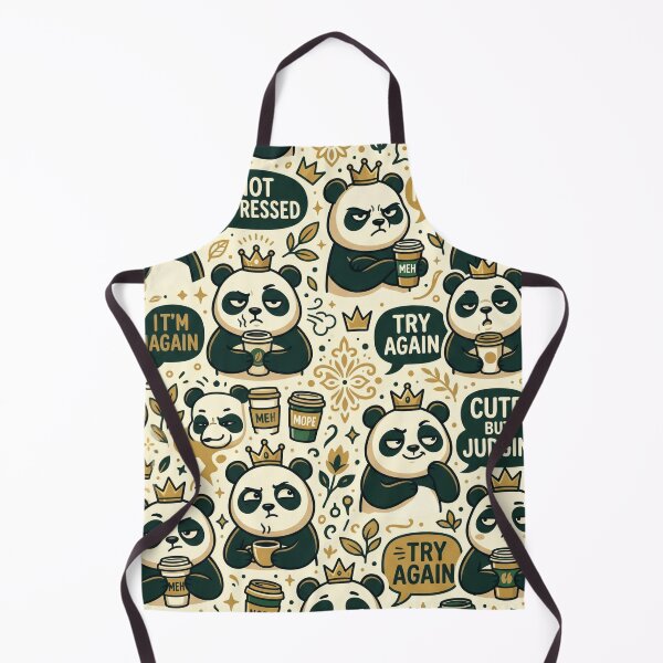 Item preview, Cute Panda Pattern Seamless Black and White Animal Design designed and sold by Rovano.
