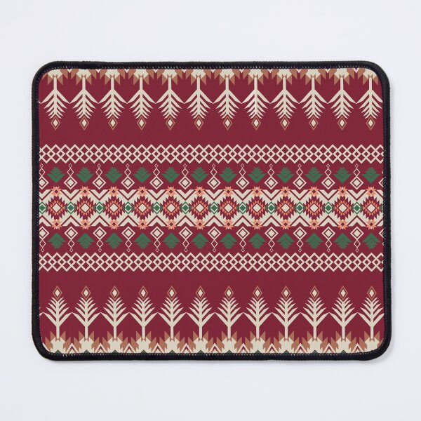Item preview, Ethnic Aztec Geometric Seamless Pattern Burgundy Red Christmas Folk Tribal designed and sold by PSA2543.