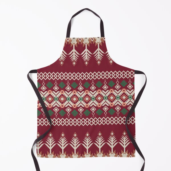 Item preview, Ethnic Aztec Geometric Seamless Pattern Burgundy Red Christmas Folk Tribal designed and sold by PSA2543.