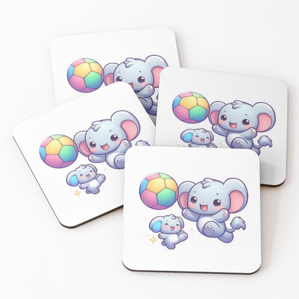 Item preview, Cute Baby Elephant  Playing Football Sticker designed and sold by carestazafeli.