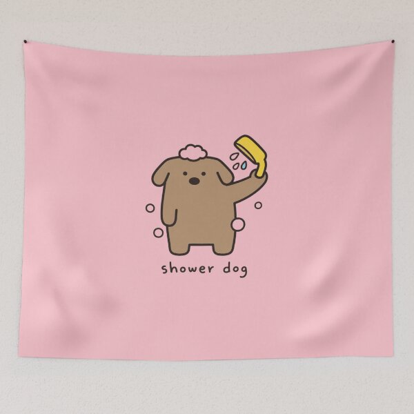 Item preview, Shower Dog Brown Poodle Bath Time Kawaii designed and sold by bosamji.