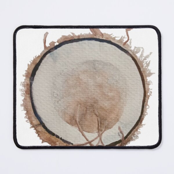 Item preview, Rustic Half Coconut Watercolor Illustration - Tropical Botanical Art designed and sold by Arteandart.