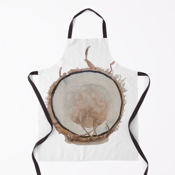 Item preview, Rustic Half Coconut Watercolor Illustration - Tropical Botanical Art designed and sold by Arteandart.