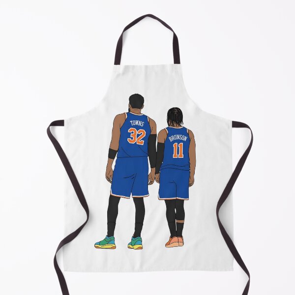 Artikelvorschau, Karl-Anthony Towns und Jalen Brunson entworfen und verkauft von Hoops and Movie Sticks.