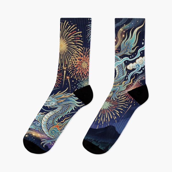 Item preview, Japanese Water Dragon (Ryu) & Summer Hanabi Fireworks designed and sold by Hikariha Studio.